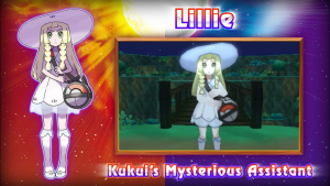 Lillie, possibly blocking the trainer's path.