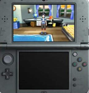 The player's character standing in the bedroom in his house.